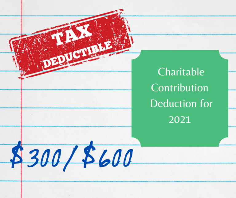 Charitable Contribution Deduction for 2021 - PPL CPA